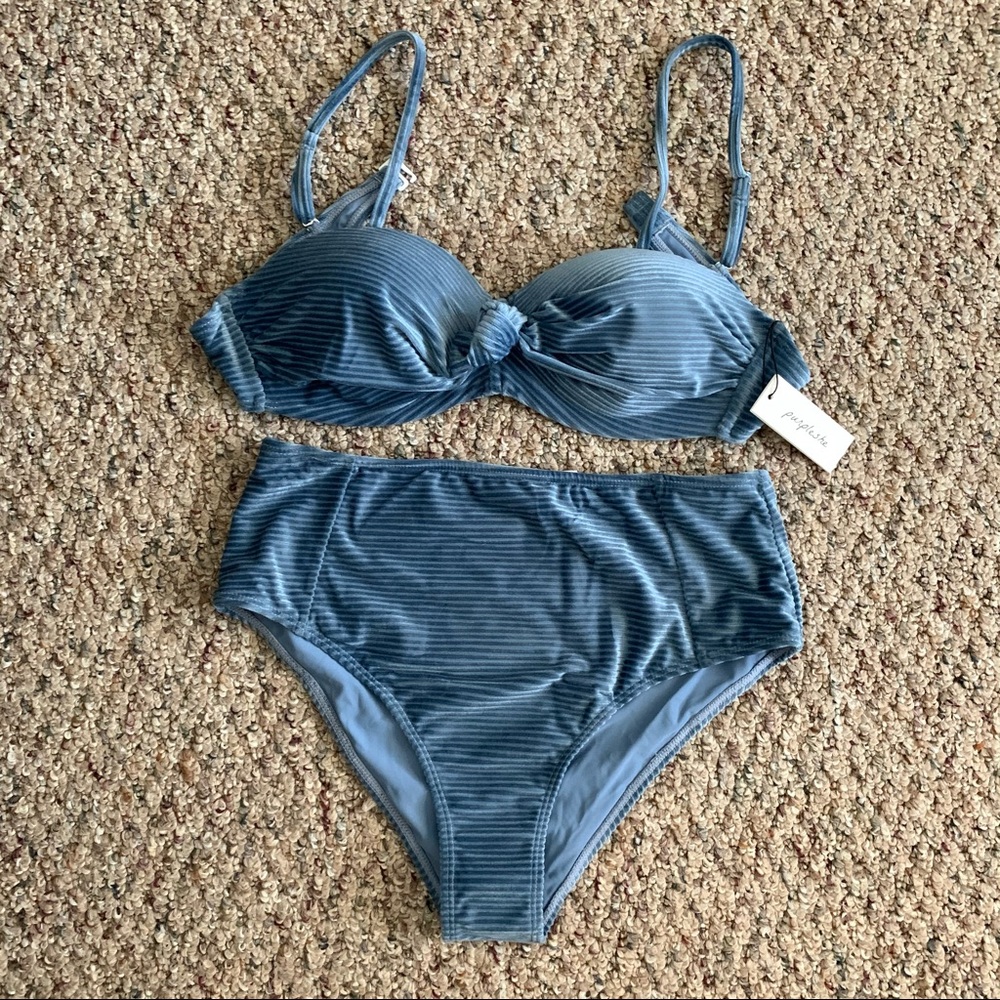 NTW Velvet Bikini Set!! (High Waisted, Size L)